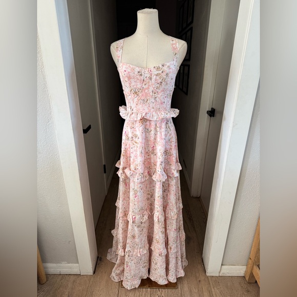 Petal & Pup Floral Maxi Dress - Cream and Pink - Picture 5 of 11